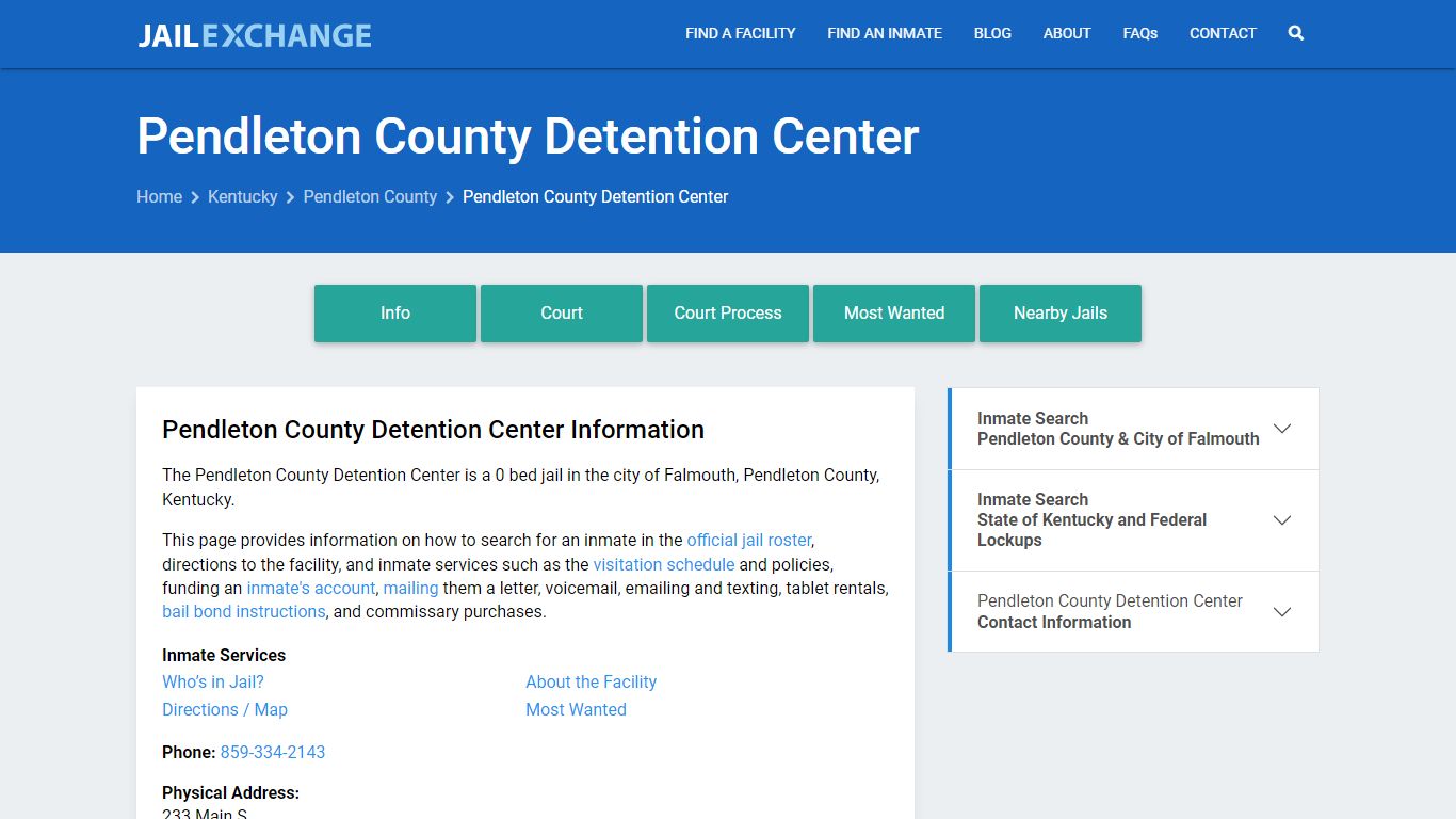Pendleton County Detention Center - Jail Exchange